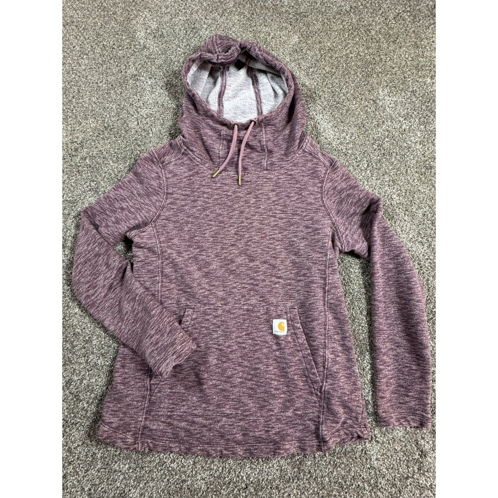 Carhartt Womens Hoodie Sweatshirt S Small Deep Wine Purple Pullover